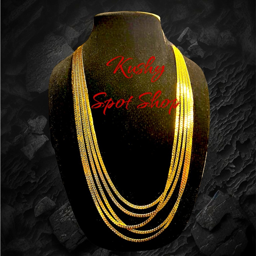 Vintage SIGNED MONET LIQUID GOLD 5-strand ✨⭐️💛😍 Necklace NWOT 24”-28”L ✨😍⭐️💛